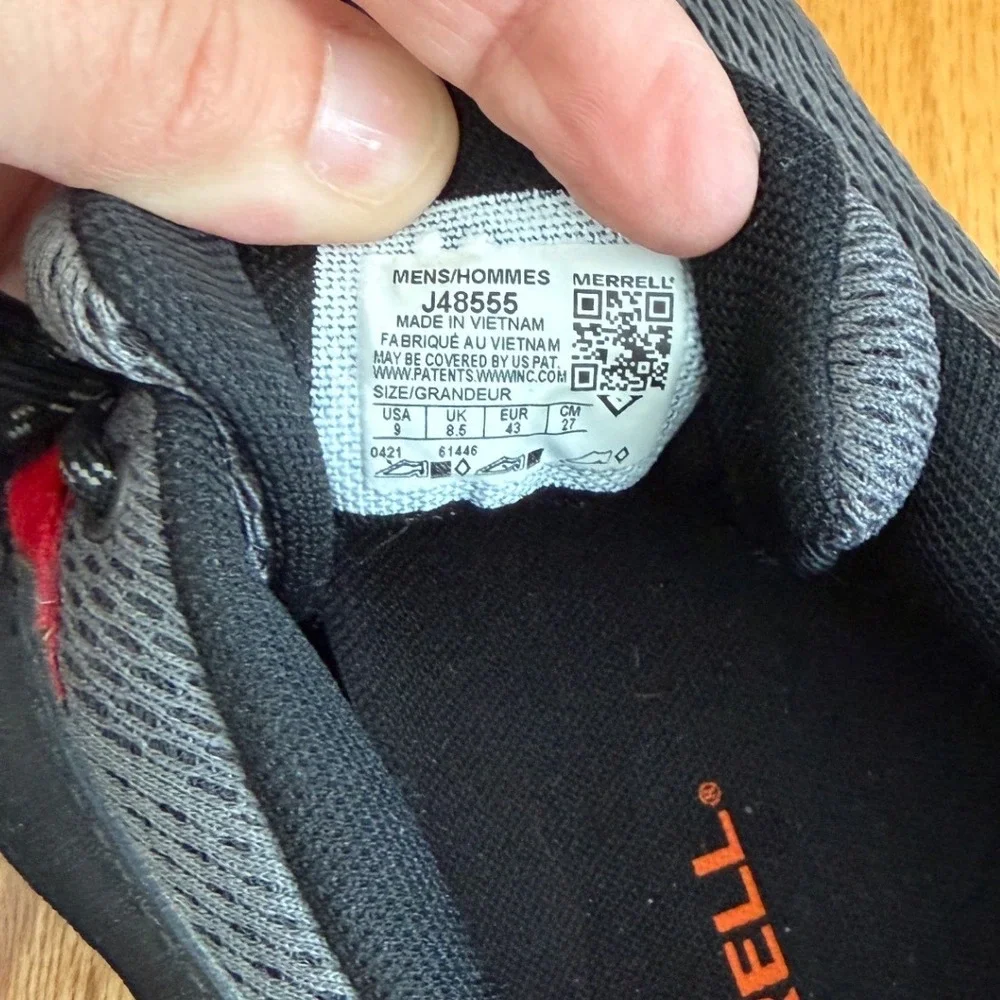 MERRELL‎ Men's Yokota 2 E-Mesh Shoes Hiking Trail Gray Size 9